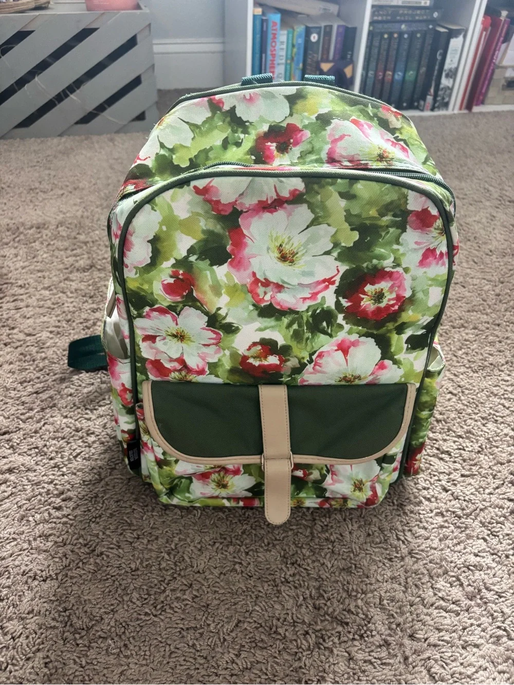 Floral Green Cooler Backpack - Women Bags